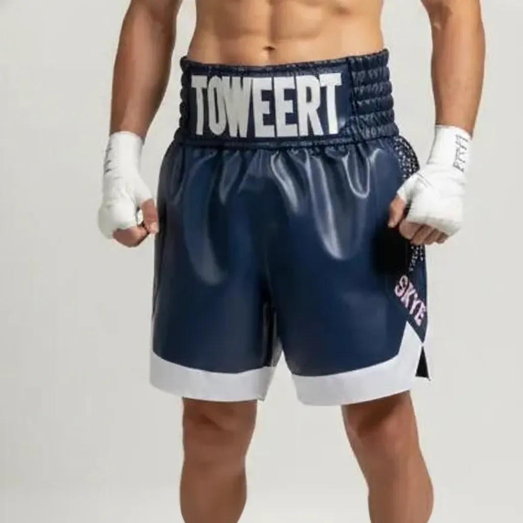 COTTO BX NavyBlue  Matty T Custom Boxing Shorts & Trunks