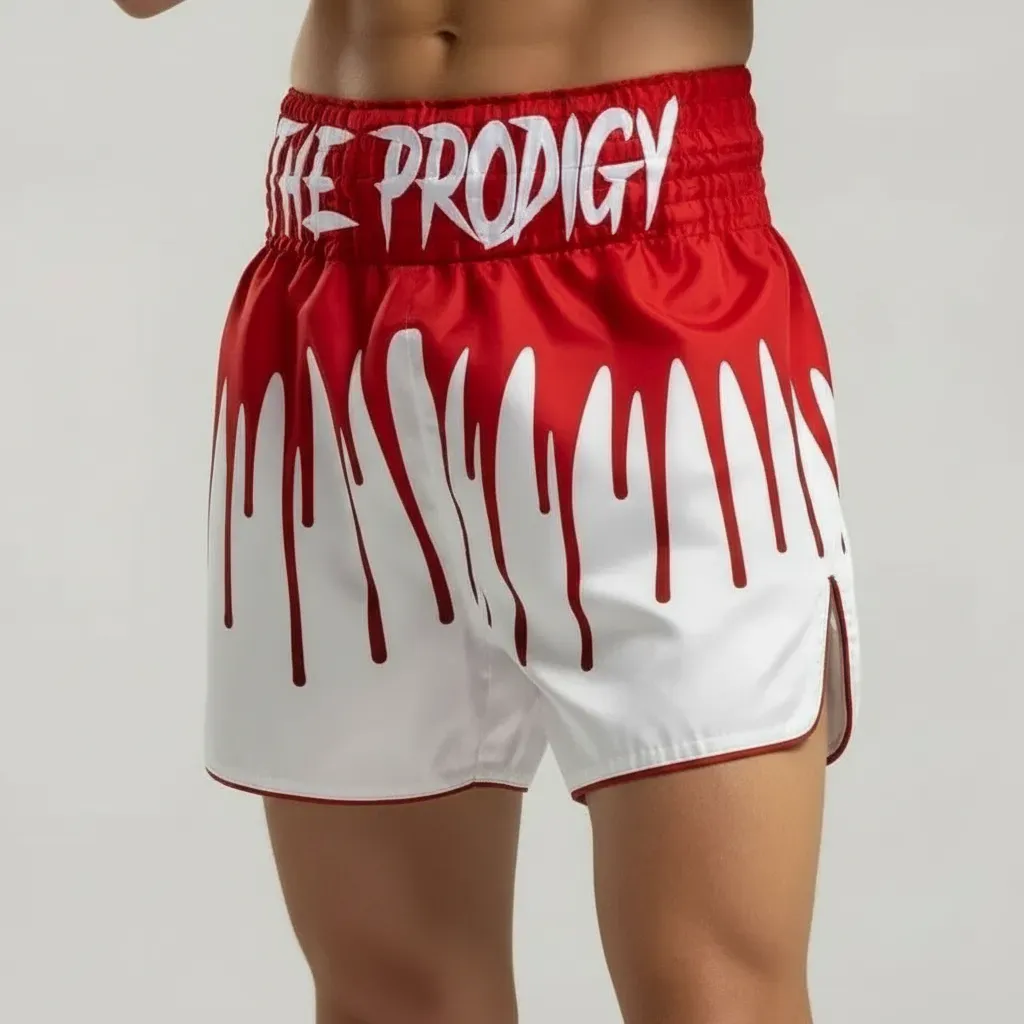 Cascade MTS Red & White Jaxon M Muay Thai Shorts