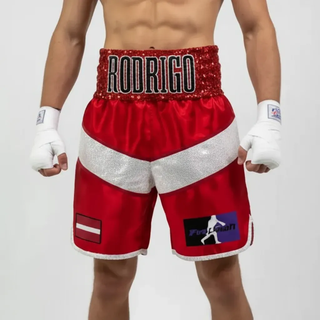 Jazzy BX Red  Rodrigo K Custom Boxing Shorts & Trunks