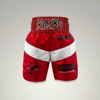 Jazzy BX Red Rodrigo K Custom Boxing Shorts & Trunks
