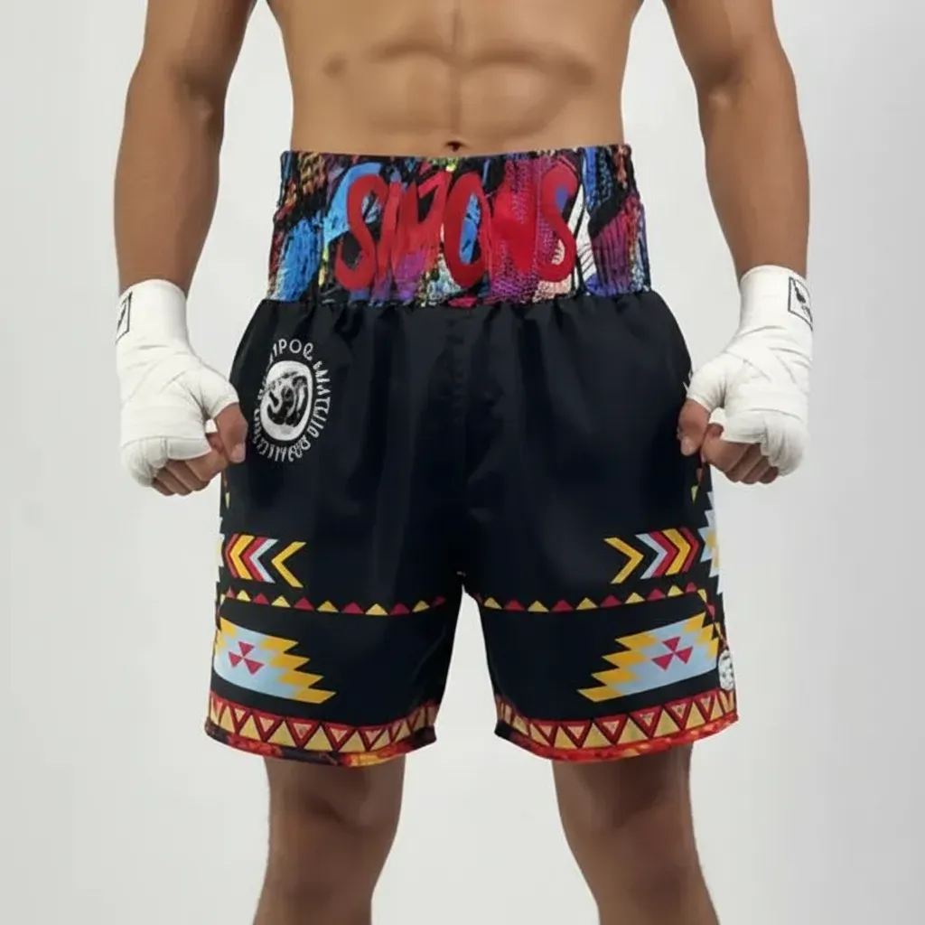 Aztec BX Black Jordan S Custom Boxing Shorts & Trunks