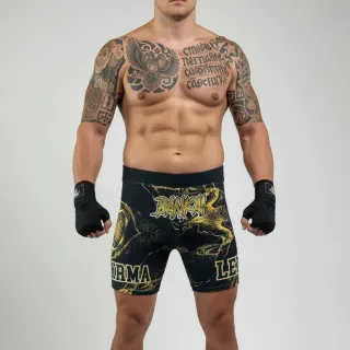 Classic Vale Tudo MMA (Short) Black gold marble Billy H Compression Shorts