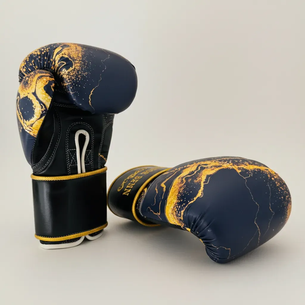 Gloves Classic Black gold marble Rakiya D. Boxing Gloves