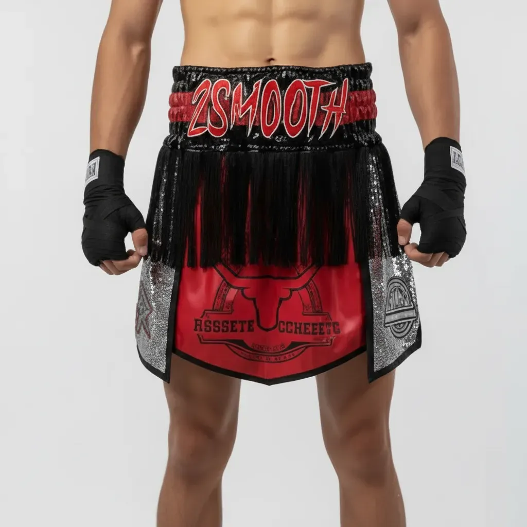 David GLA Red & Silver  AMOS C Gladiator Shorts