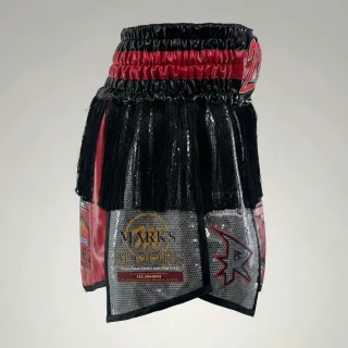 David GLA Red & Silver  AMOS C Gladiator Shorts
