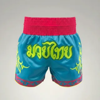 Light Blue & Pink NIAMH S Muay Thai Shorts