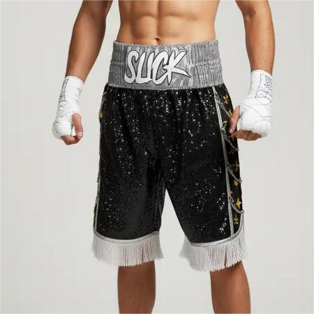 SOLDIER BX Black  Trey F Custom Boxing Shorts & Trunks