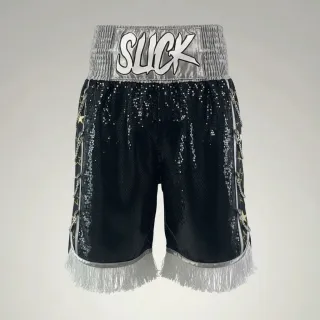 SOLDIER BX Black Trey F Custom Boxing Shorts & Trunks