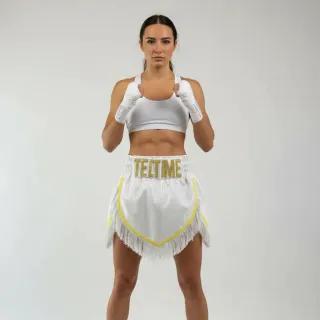 Queen GLA White & Yellow Tel W Gladiator Shorts