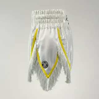 Queen GLA White & Yellow Tel W Gladiator Shorts