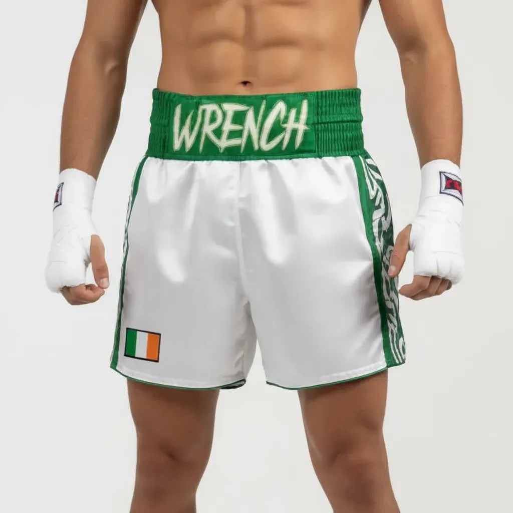 One Champ MTS White & Green  Sophie S Muay Thai Shorts