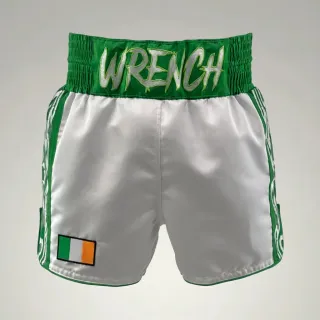 One Champ MTS White & Green  Sophie S Muay Thai Shorts