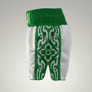 One Champ MTS White & Green  Sophie S Muay Thai Shorts