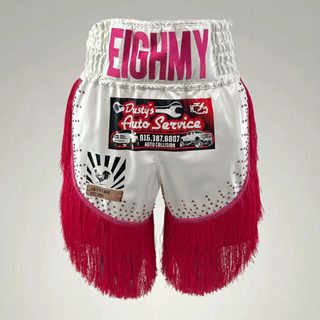  White & Ponk  dakoda  E Custom Boxing Shorts & Trunks