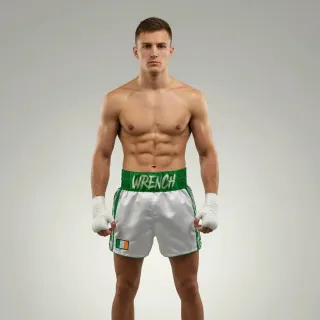 One Champ MTS White & Green  Sophie S Muay Thai Shorts