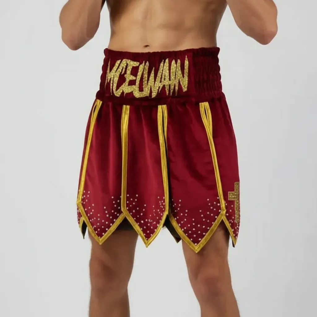 Roman Gladiator  Maroon Westham & king Gold  Liam  M Gladiator Shorts
