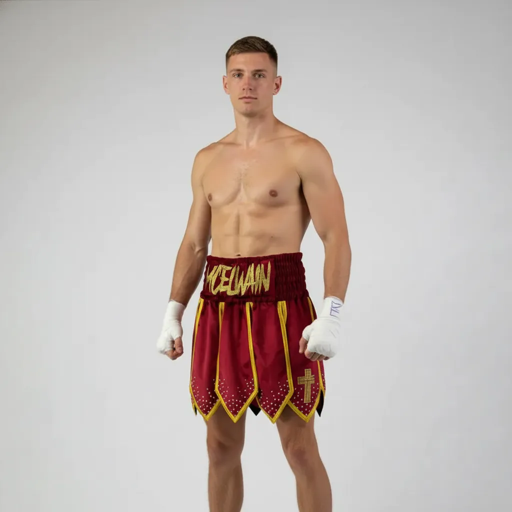 Roman Gladiator Maroon Westham & king Gold Liam M Gladiator Shorts