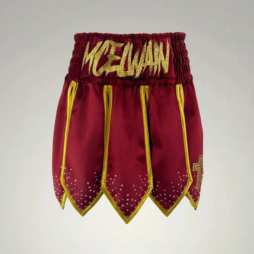 Roman Gladiator Maroon Westham & king Gold Liam M Gladiator Shorts
