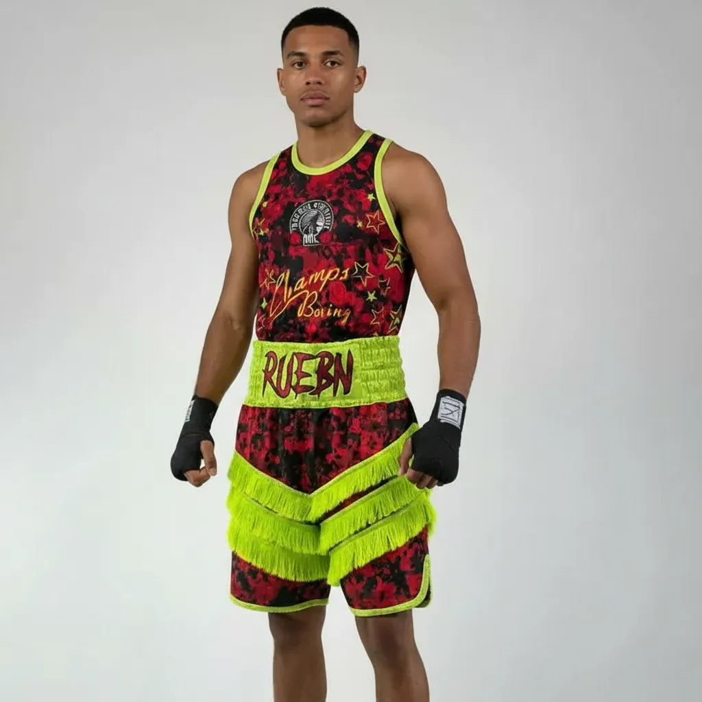  Red Black Camo & Neon Yellow Green Christopher  J Full Kits