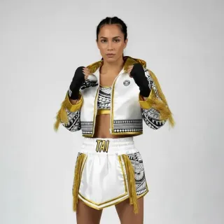 White & Black & King gold  Tai 198985