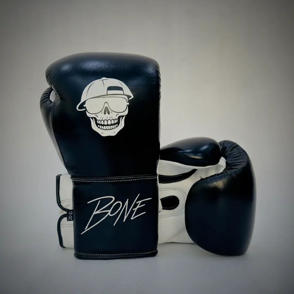 Impact Pro Classic Black & White Landen T Boxing Gloves