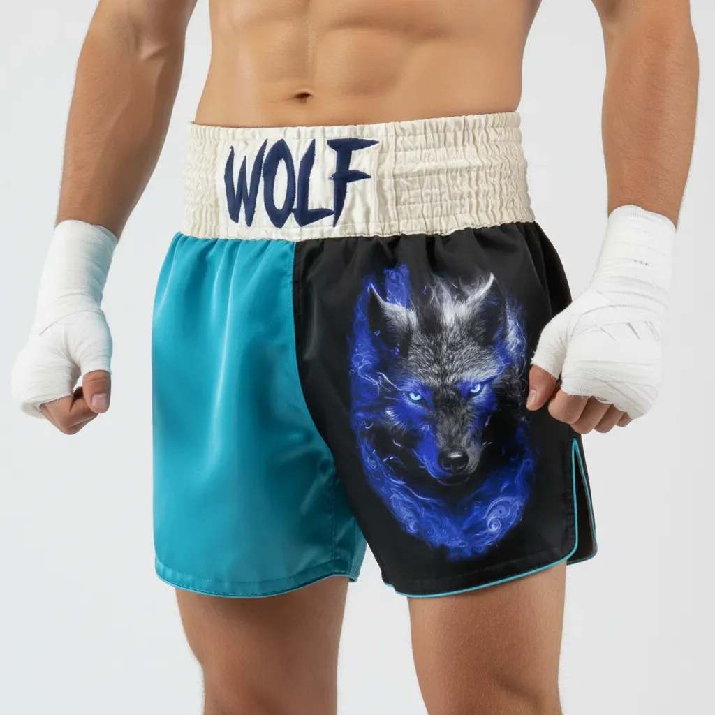 Classic MTS Black & Blue Destiny L Muay Thai Shorts