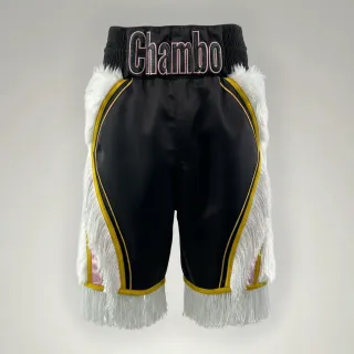 King Cobra BX Black & White & Baby Pink Rylee C Custom Boxing Shorts & Trunks