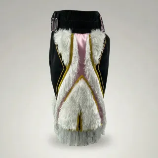 King Cobra BX Black & White & Baby Pink Rylee C Custom Boxing Shorts & Trunks