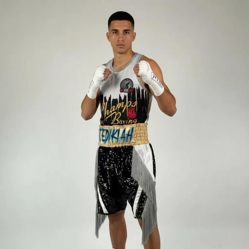 Shine bright vest Black Gold & White Christopher J Vests