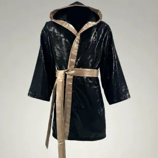 Classic Robe Black & Gold  Marion F Robes