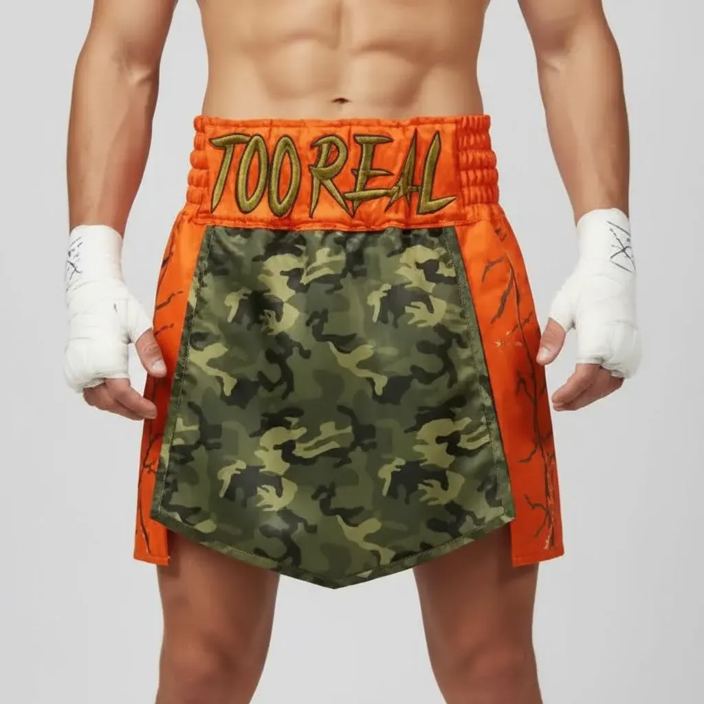 Thunder GLA Green Camo & Orange Thomas H Gladiator Shorts