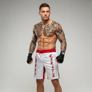 Classic MMA White & Red  Jayda V MMA Shorts