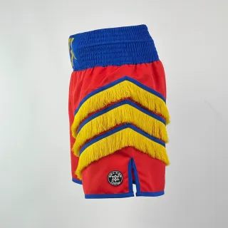 Rebel BX Teresa Red & Blue & Yellow Custom Boxing Shorts & Trunks