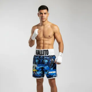 Classic BX Danielle Blue Camo & White Custom Boxing Shorts & Trunks