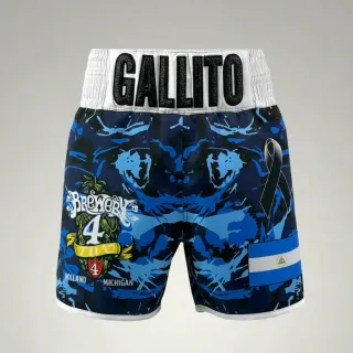 Classic BX Danielle Blue Camo & White Custom Boxing Shorts & Trunks