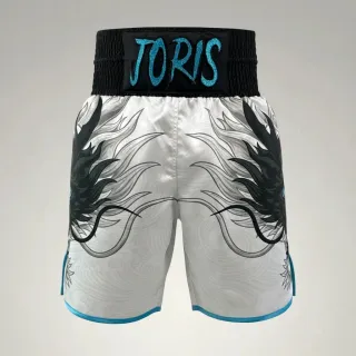 Tatsu Storm BX Joris White & Black Custom Boxing Shorts & Trunks