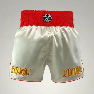 Alby White & Red Muay Thai Shorts