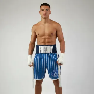  Boxfit Blue & White Custom Boxing Shorts & Trunks