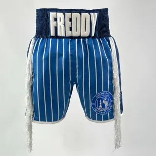  Boxfit Blue & White Custom Boxing Shorts & Trunks