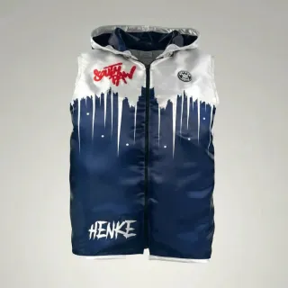 Shine bright JKT Nathan Navy Blue & White Jackets