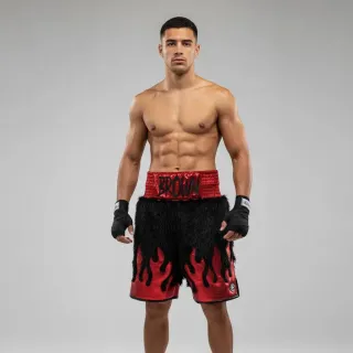 Fire BX Nijay Black & Red Custom Boxing Shorts & Trunks