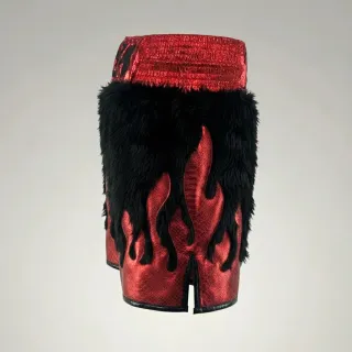 Fire BX Nijay Black & Red Custom Boxing Shorts & Trunks