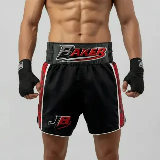 Tribal MTS Paula Black & Red Muay Thai Shorts