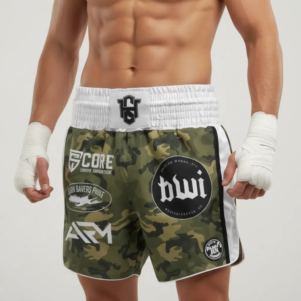 Side Stripe MTS Cristian Green Como Muay Thai Shorts