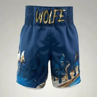 Fire BX aron Navy Blue Custom Boxing Shorts & Trunks