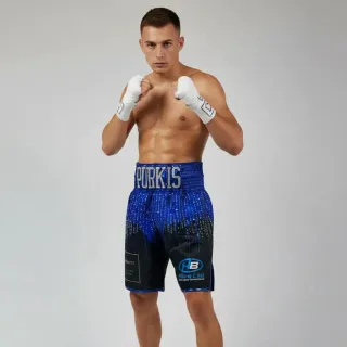 Shine bright BX Daniel Blue & Black Custom Boxing Shorts & Trunks