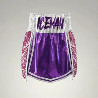 Tribal Gla Reign Purple & White Gladiator Shorts