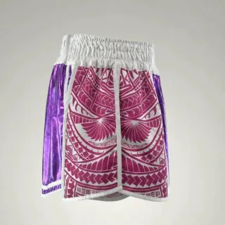 Tribal Gla Reign Purple & White Gladiator Shorts