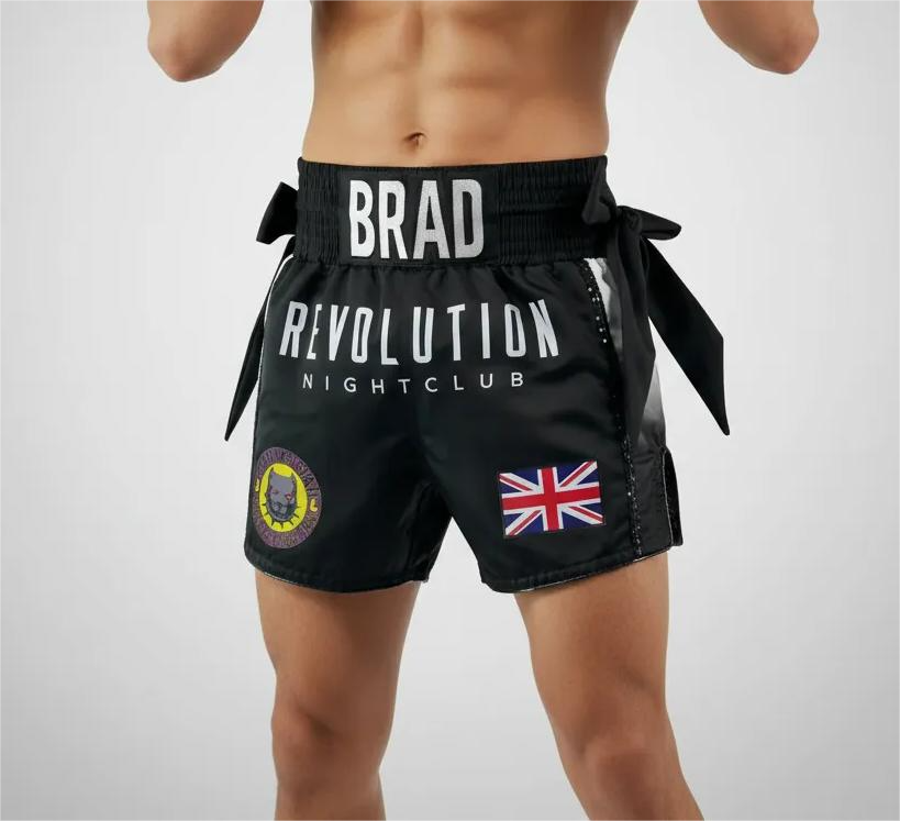 Side Stripe MTS Brad  Black Muay Thai Shorts