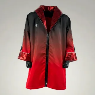 Stripe Zip Robe Nijay Red & Black Robes